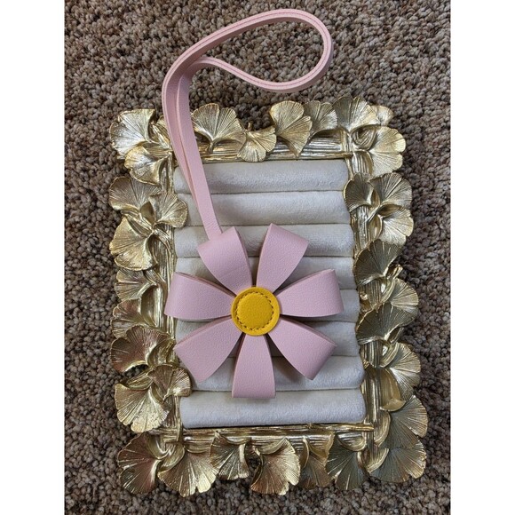 Handbags - Flower Charm Accessory Pink Yellow Bow Accent Solid Pattern Women 1 Piece